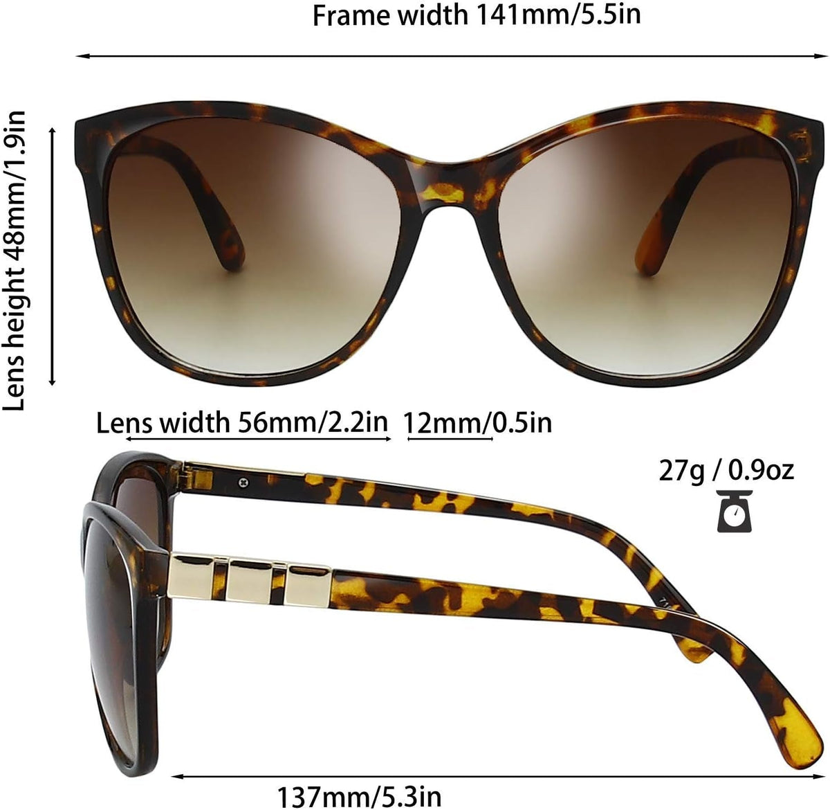 Women'S Oversized Square Jackie O Cat Eye Hybrid Butterfly Fashion Sunglasses - Exquisite Packaging