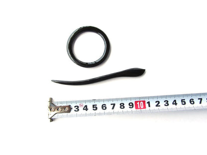 Circle Buffalo Horn Shawl Pin, Hair Pin, Hairpin Accessories Handmade