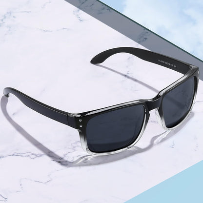 Polarized Sunglasses Men Womens - Retro Square Sun Glasses for Fishing Driving UV Protection (Black)