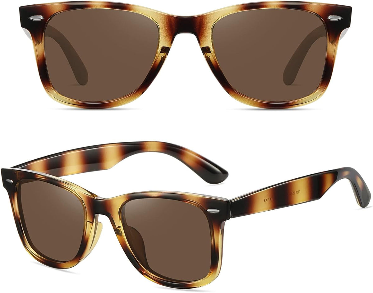 Polarized Sunglasses for Women Men Classic Retro Square Frame Driving Trendy Sun Glasses UV Protection