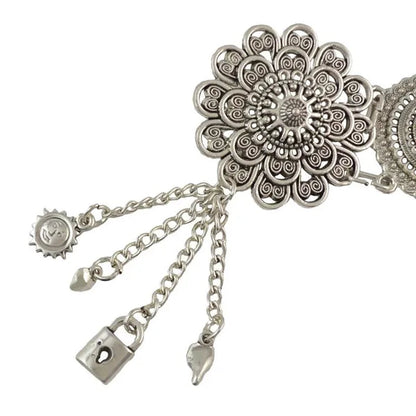 Vintage Silver Waist Chain Bells Metal Tassel  Belly Chain  Charm Belt Chains Body Jewelry