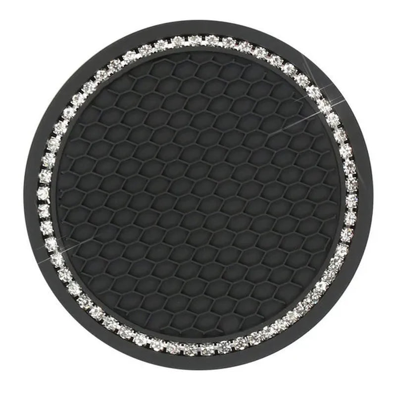 1/2PCS Car Universal Diamond Honeycomb Water Cup Bottle Holder Anti-slip Pad Mat Drink Coaster for Interior Decoration Car Styling Accessories