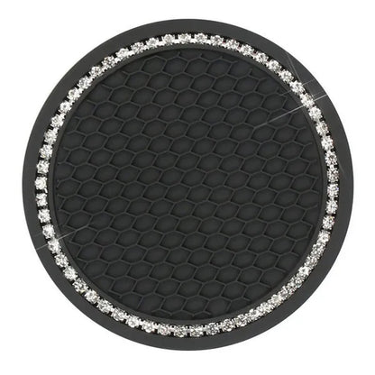 1/2PCS Car Universal Diamond Honeycomb Water Cup Bottle Holder Anti-slip Pad Mat Drink Coaster for Interior Decoration Car Styling Accessories
