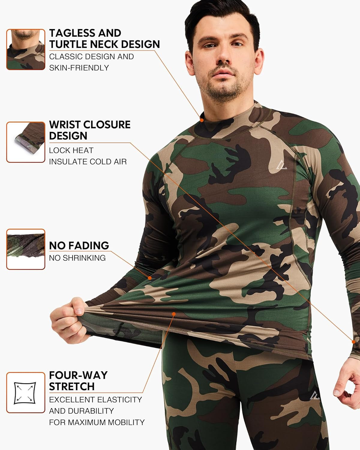 Thermal Underwear Long Johns Set Mens Winter Gift Hunting Gear Sport Base Layer Bottom Top