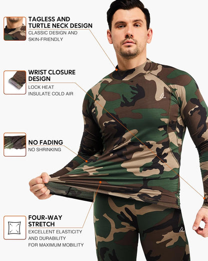 Thermal Underwear Long Johns Set Mens Winter Gift Hunting Gear Sport Base Layer Bottom Top