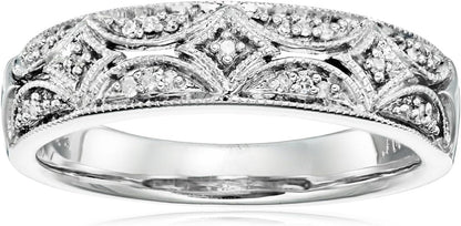 Sterling Silver Diamond Accent Band Ring (Previously Amazon Collection)
