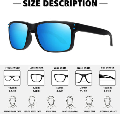 Polarized Sunglasses for Men Women Sports Driving Fishing Glasses UV400 Protection