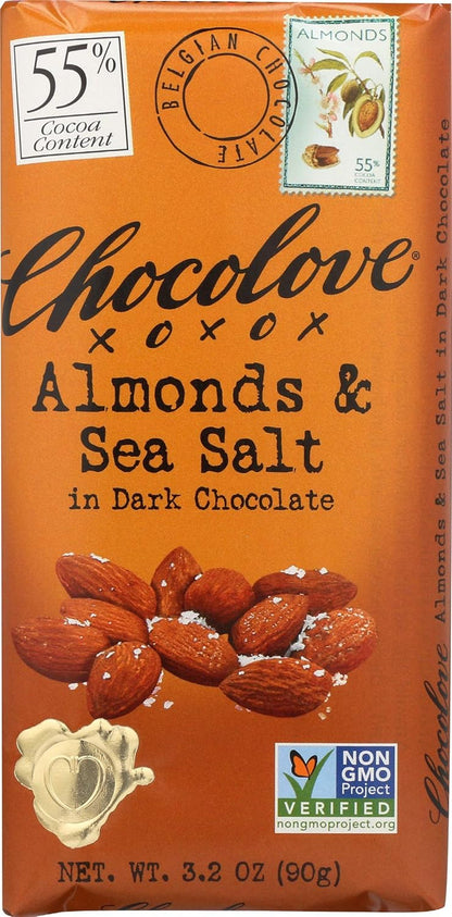 Almonds and Sea Salt in Dark Chocolate, 3.2 Oz
