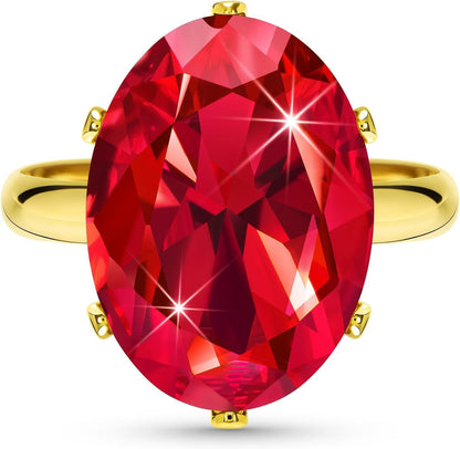 Cubic Zirconia Imitation Diamond Moissanite Rings for Women, 14K Gold/Rose Gold/Silver Adjustable Chunky Ring, Costume Rhinestone Jewelry for Wedding Engagement