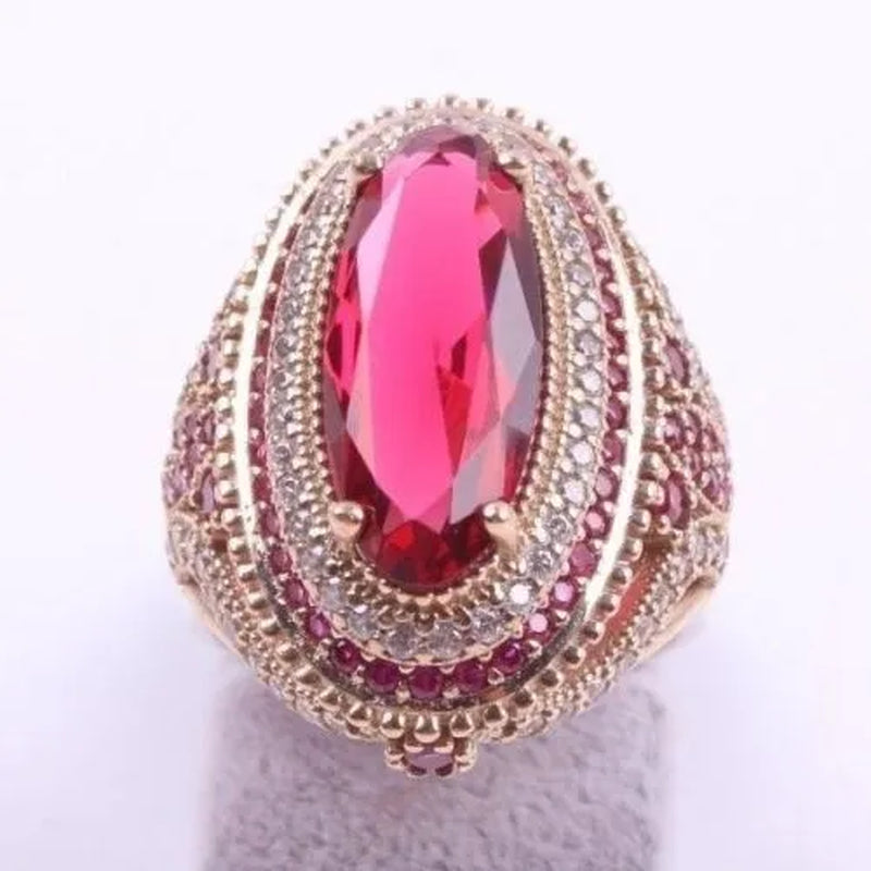 Fashion Accessories Women Fashion 925 Sterling Silver Ancient Ring Ruby Natural Gemstone High Jewelry Size 5-10