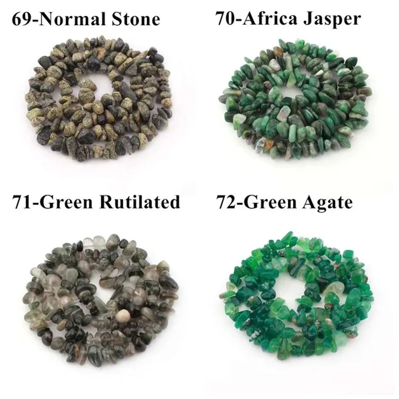 5-8MM natural stone irregular shape free-form chip beads tiger eye amethyst turquoise white crystal red coral Lapis lazuli used for jewelry making DIY bracelet 30"