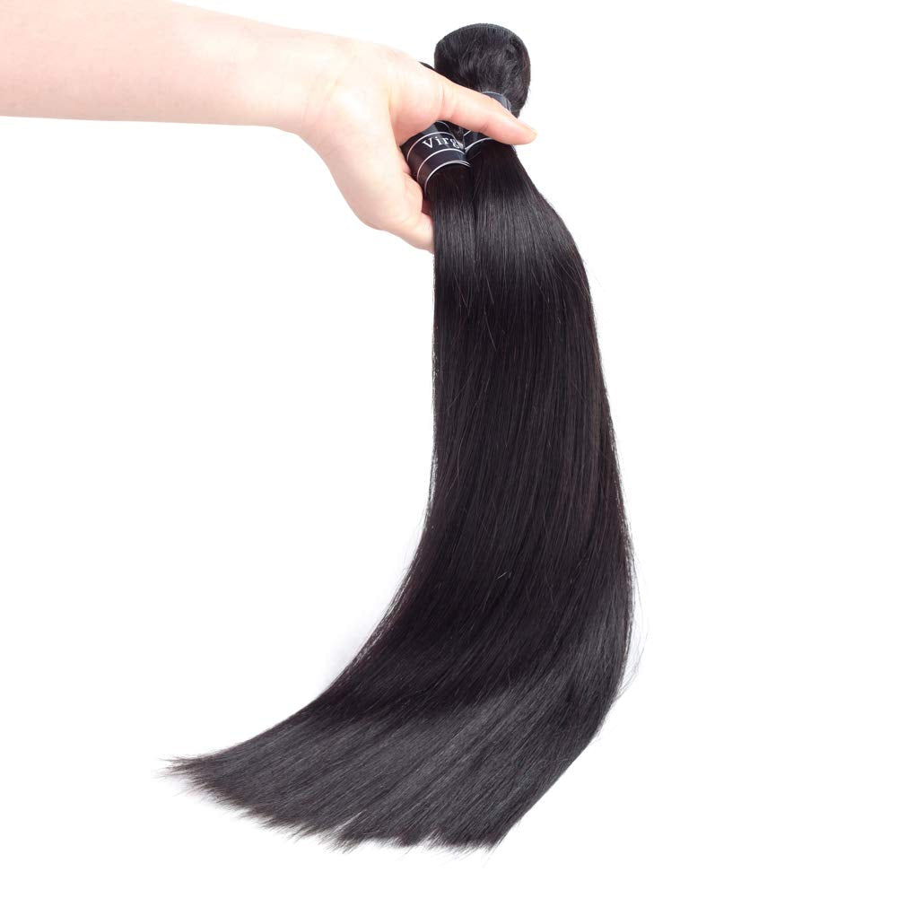 Hair Brazilian Straight Humanhair Bundles 20 Inch Brazilian Virgin Human Hair Bundles One Bundle Natural Black Color