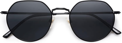 Round Polygon Polarized Sunglasses for Women Men Retro Classic Vintage Shades SJ1157