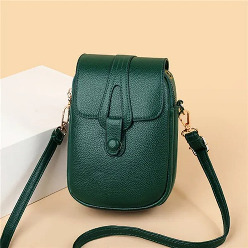 2023 New High Quality High-capacity Women's Fashion Shoulder Bag Genuine Leather Cross Body Shoulder Bags Retro Style Handbags Purses Mobile Phone Bag