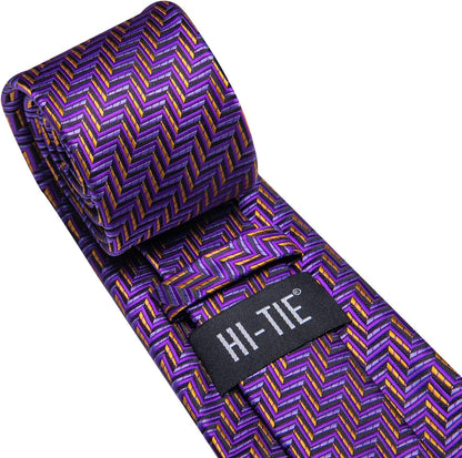 Mens 70 Inches Tie Set Extra Long Necktie with Cufflinks Handkerchief for Big and Tall Men Business Wedding