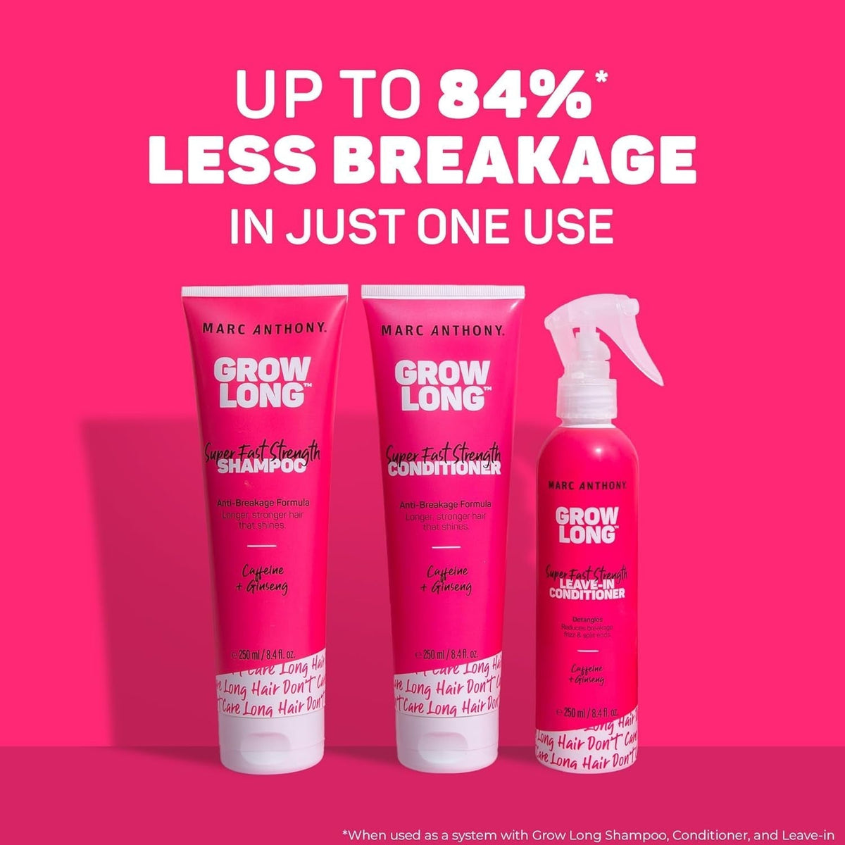 Strengthening Conditioner, Grow Long - Anti-Frizz, Anti-Breakage & Nourishing Formula for Split Ends, & Hair Growth - Biotin, Vitamin E, Caffeine & Ginseng for Dry & Damaged Hair