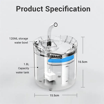 Cat Automatic Water Dispenser Circulating Filter Constant Temperature Pet Drinking Fountain Mute Cat and Dog Water Feeding Cat Daily Necessities