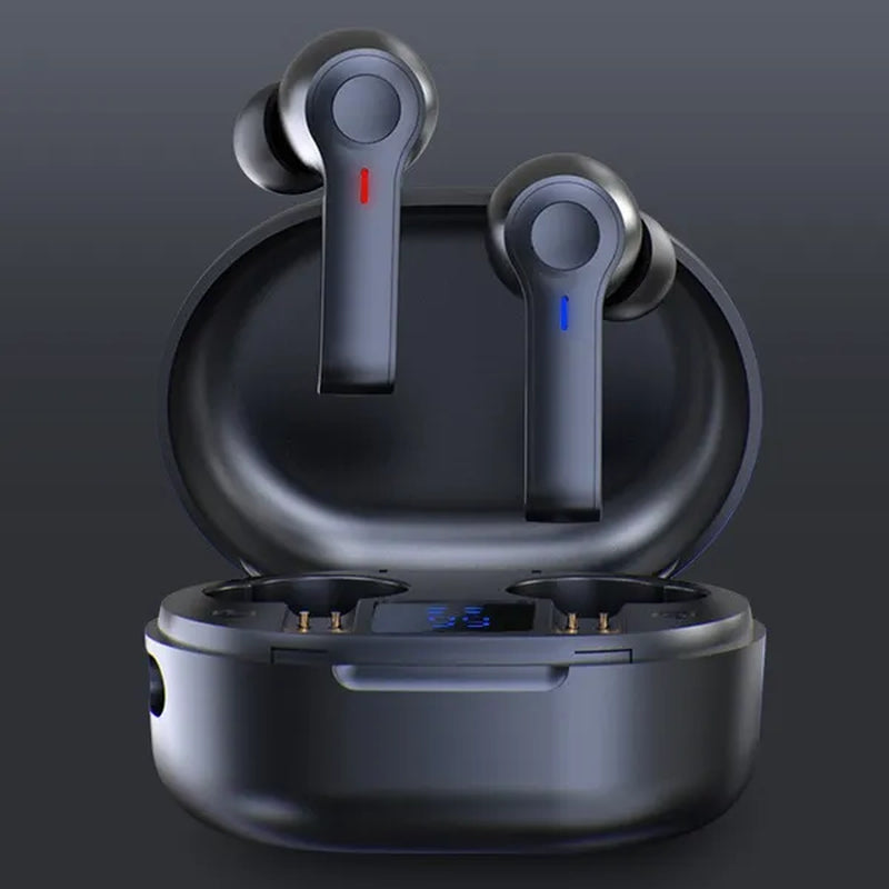 TWS Wireless Bluetooth5.0 Earbuds, HiFi Stereo Sound Bluetooth Earphones, Waterproof Sport Headset, Noise Cancelling Touch Control Headphones with LED Display Charging Case