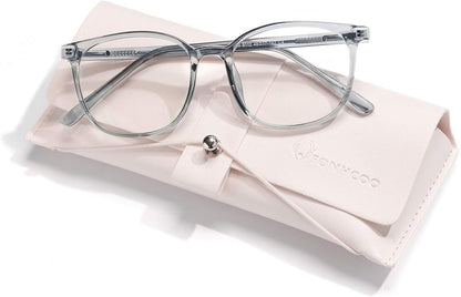 Blue Light Blocking Glasses Fashion Round TR90 Frame Transparent Eyewear Anti UV Computer Glasses for Women Men