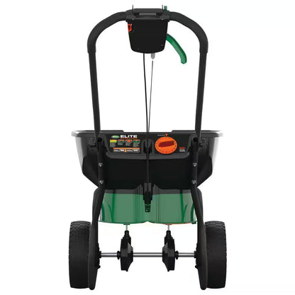 Elite Spreader Holds up to 20,000 Sq. Ft. of Product, Push Spreader for Grass Seed, Fertilizer, Salt and Ice Melt