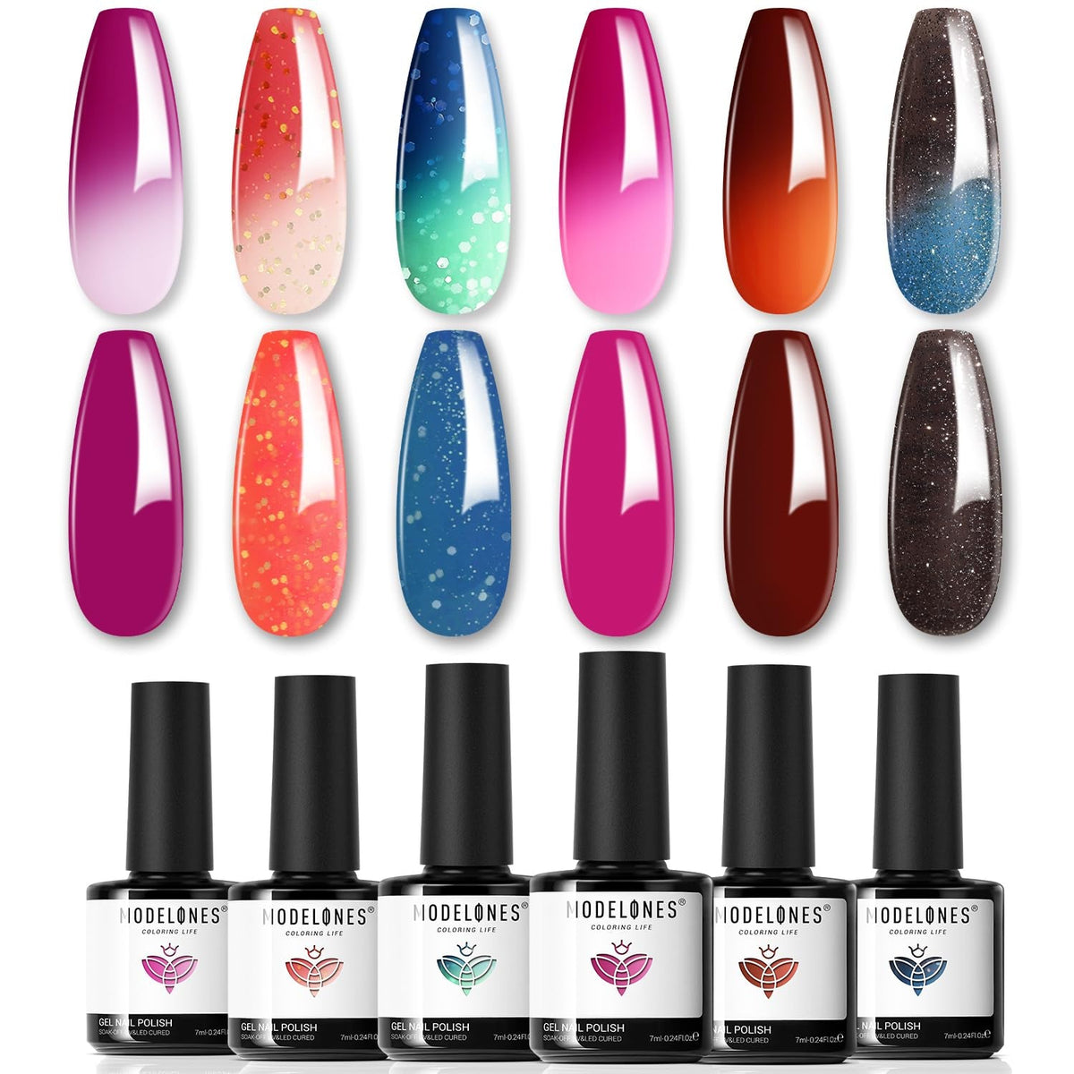 Gel Nail Polish Set, 6 Colors Easter Pastel Gel Polish Set with Nail Art Liner Brush, Soft Pink White Light Purple Blue Green Nude Spring Painting Nail Gel Polish Kit Mani DIY Salon Gifts