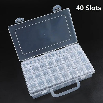56/48/40/32/12 Diamond Painting Tools Accessories Beads Container Rhinestone Diamond Embroidery Stone Storage Convenience Box