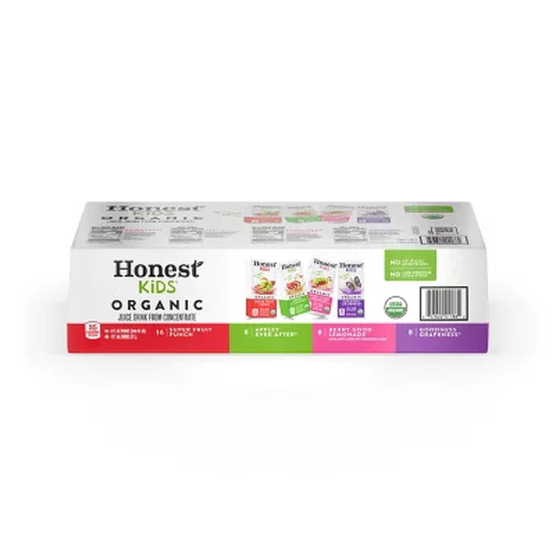Honest Kids Organic Fruit Juice Drink Boxes Variety Pack 6 Fl. Oz., 40 Pk.