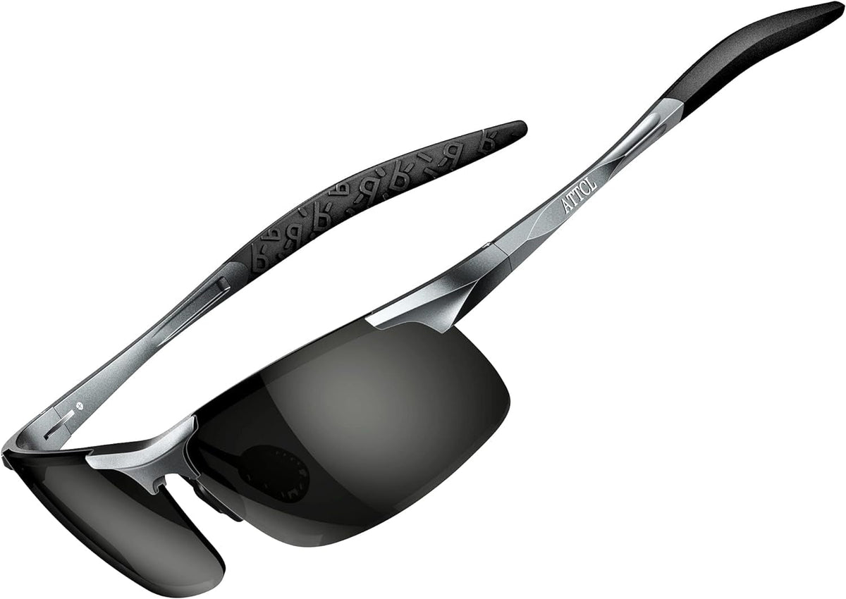 Men's Fashion Driving Polarized Sunglasses for Men - Al-Mg metal Ultralight Frame