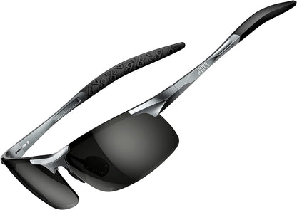 Men's Fashion Driving Polarized Sunglasses for Men - Al-Mg metal Ultralight Frame