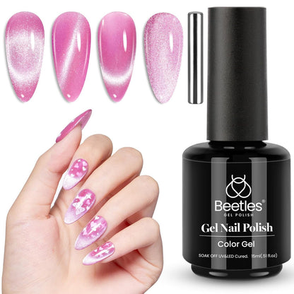 Beetles Neutral Gel Nail Polish 15ml Nude Pink Polish Set Pink Jelly Soak Off U V LED Nail Lamp Translucent Nail Art Gel