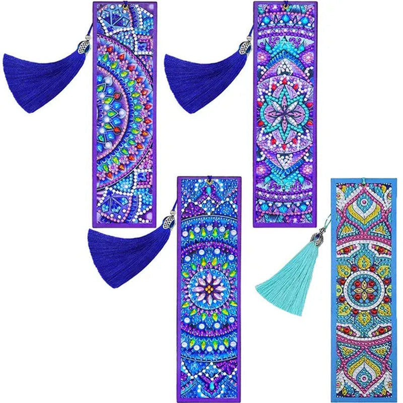 5D Diamond Painting Bookmark Kits DIY Special Shaped Diamond Painting Bookmark with Tassel Craft Supplies