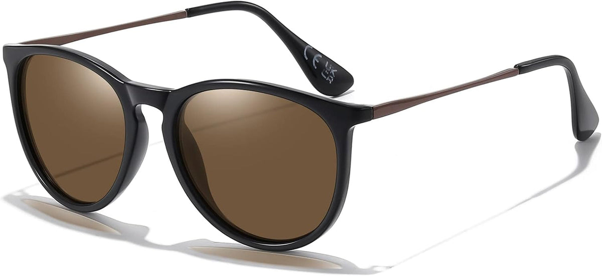 Polarized Sunglasses for Women Men - Trendy 2024 Vintage Classic Retro Round Mirrored Lens Designer Style