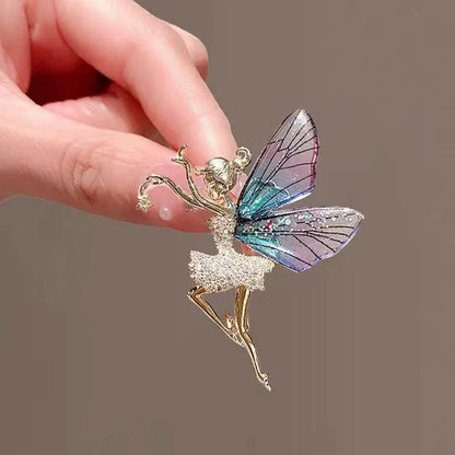 New Butterfly Fairy Brooch Female Elegant Dancing Girl Corsage Fashion Creative Clothing Pin for Women Brooches