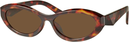 Retro Oval Sunglasses for Women Vintage 90s Cat Eye Narrow Skinny Sunnies MS52372