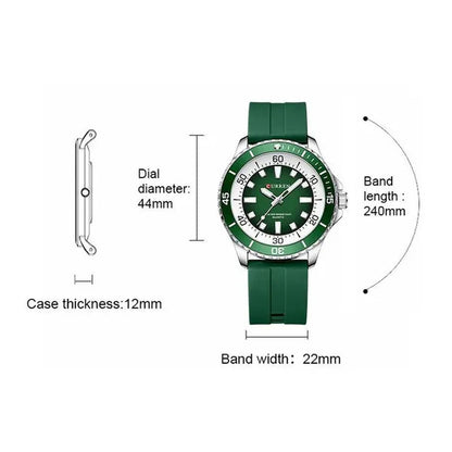 CURREN Watches For Men Luxury Silicone Strap Military Army Sports Watch Wristwatch Waterproof Luminous Male Clocks Relogio Masculino 8448