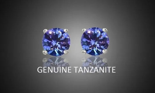 2.00 CTTW .925 Sterling Silver Genuine Green Ametyst Stud Earings