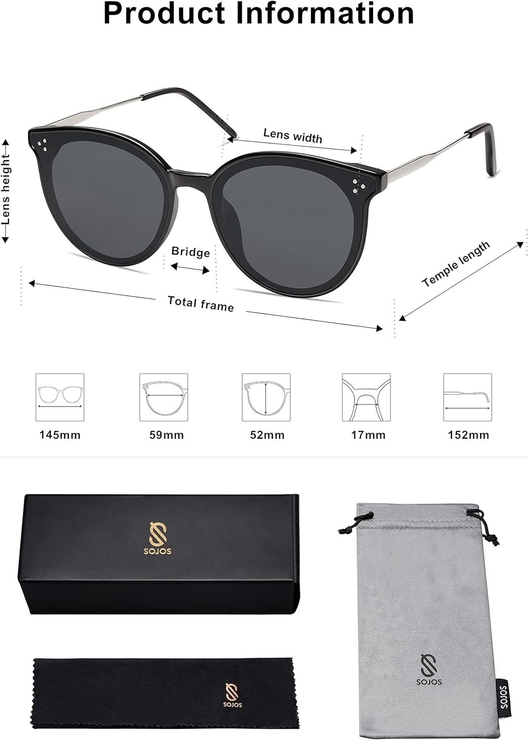 Classic Round Sunglasses Womens Mens Trendy Oversized Shades Retro Vintage Sunnies
