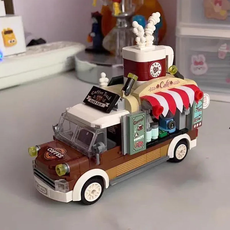 Loz Amusement Park Food Truck Merry-Go-Round Ferris Wheel Mini House Diamond Mini Building Block Cute Toys for Kids and Girls