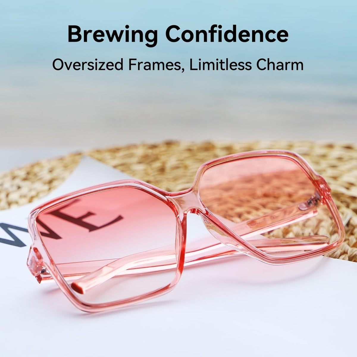 Oversized Square Sunglasses for Women Big Large Wide Fashion Shades for Men UV Protection Unisex