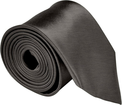 Silk Ties for Men 3.5 Inch Mens Ties Silk Black Ties for Men Satin Tie Solid Color Ties for Men