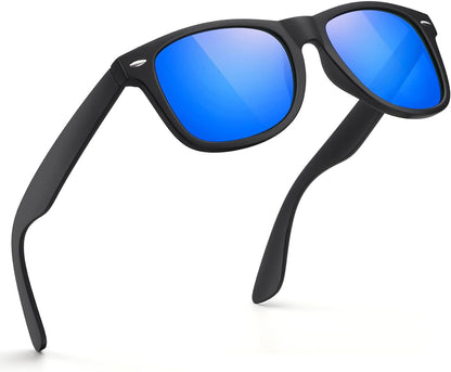 Sunglasses Men Polarized Sunglasses for Mens and Womens,Black Retro Sun Glasses Driving Fishing UV Protection