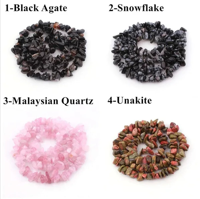 5-8MM natural stone irregular shape free-form chip beads tiger eye amethyst turquoise white crystal red coral Lapis lazuli used for jewelry making DIY bracelet 30"