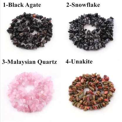 5-8MM natural stone irregular shape free-form chip beads tiger eye amethyst turquoise white crystal red coral Lapis lazuli used for jewelry making DIY bracelet 30"