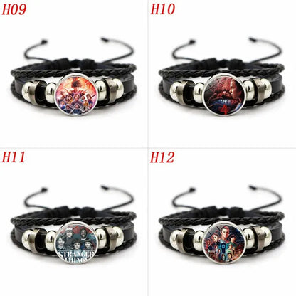 12 Styles Stranger Things 4 Hellfire Club Time Gem Bracelets & Bangles for Unisex Women Men Fashion Jewelry Gifts
