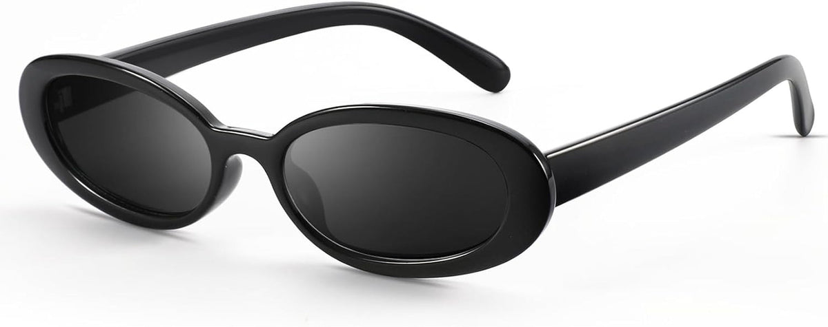 Retro Oval Sunglasses for Women Men Fashion Small Frame Sun Glasses 90s Style Driving Glasses UV400 Protection