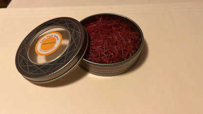 SAFFRON - Minuman Ais Kunyit Untuk Santai Dan Kegembiraan, Rempah Safron Merah Merah Premium Untuk Memasak, (15 Gram | 0.53 Auns)