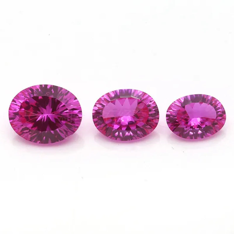 Brilliant Cut AAAAA Red Pink Ruby Pink Sapphire Oval Cut For Making Jewelry Rings