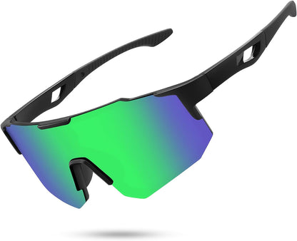 Polarized Sports Sunglasses for Men Women,Driving Fishing Cycling Mountain Bike Sunglasses UV400 Protection