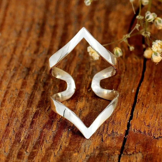 ANTIQUE DESIGN Arthritis Splint Ring Sterling Silver Knuckle Thumb Simple Ring Meditation Statement Jewelry