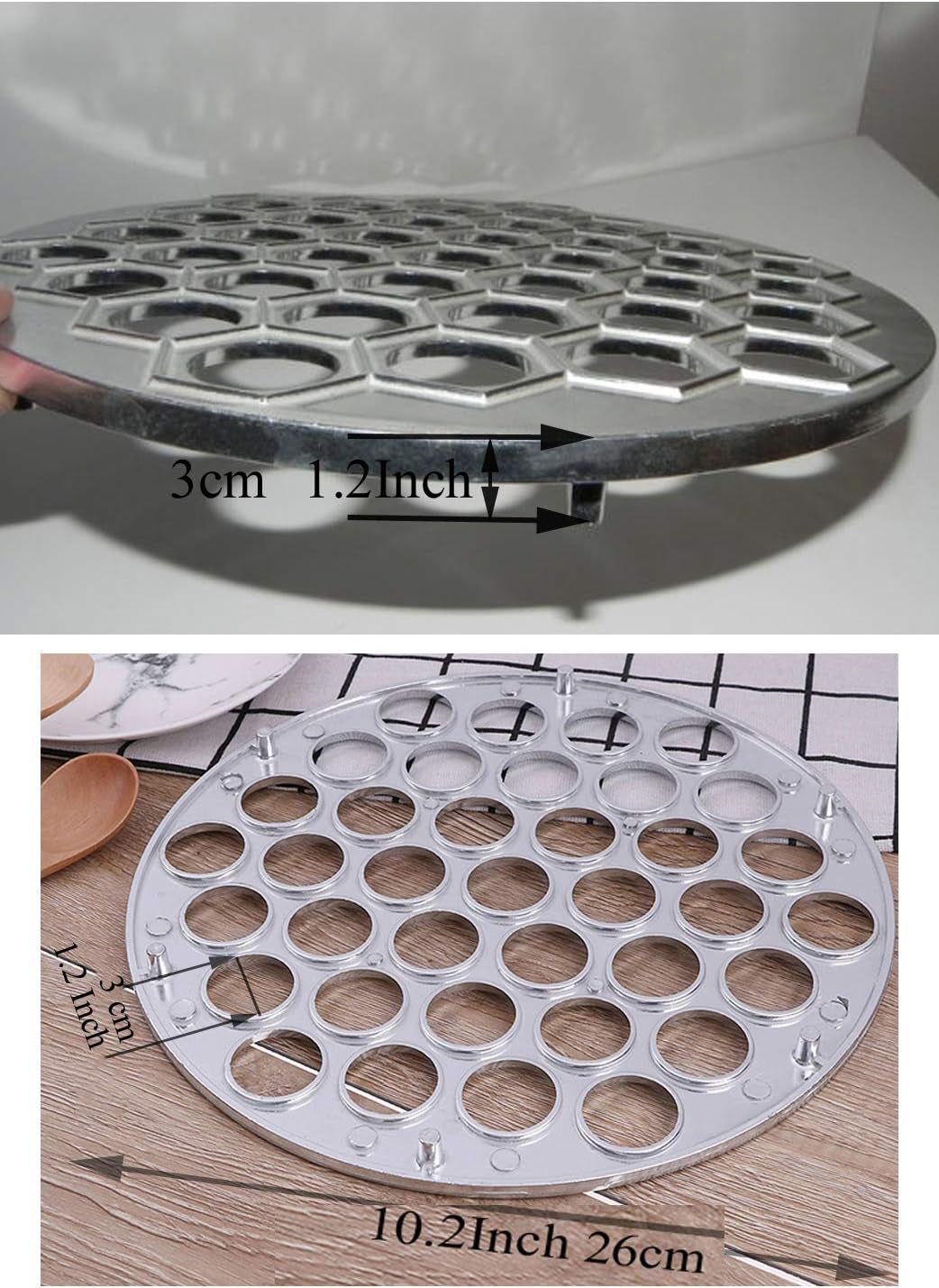Russian Ravioli Maker Dumplings Mold, Russian Dumplings Maker,Pelmeni Metal Mold - Meat Dumplings - Saves the Dumpling Makers a Lot of Time and Bring Great Family Fun,Must-Have Item in All Kitchens.